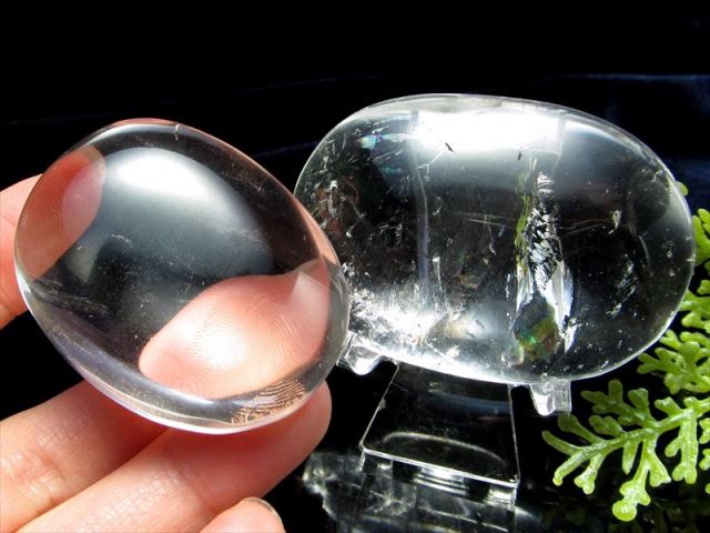 ★特選一連★超透明☆細長【超透明☆天然水晶♢ポリッシュタンブル連】❤️ ☆特選一連☆超透明☆細長【超透明☆天然水晶♢ポリッシュタンブル連