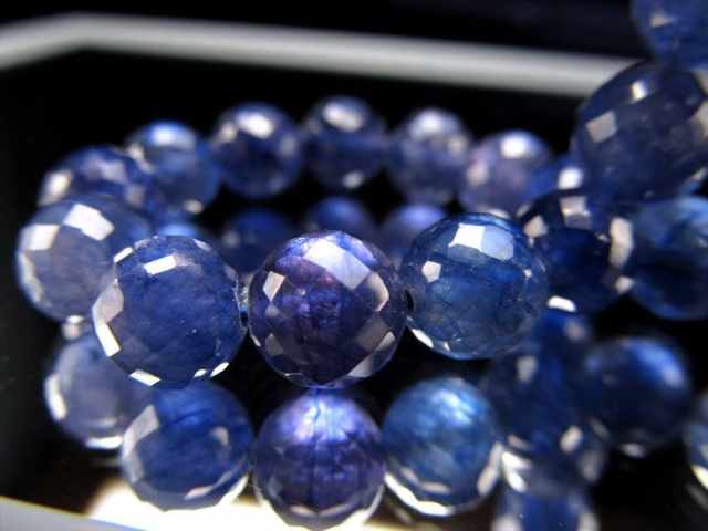 1粒売り 4A+ 極上透明 ブルーサファイア ミラーボールカット 8mm-8.5mm