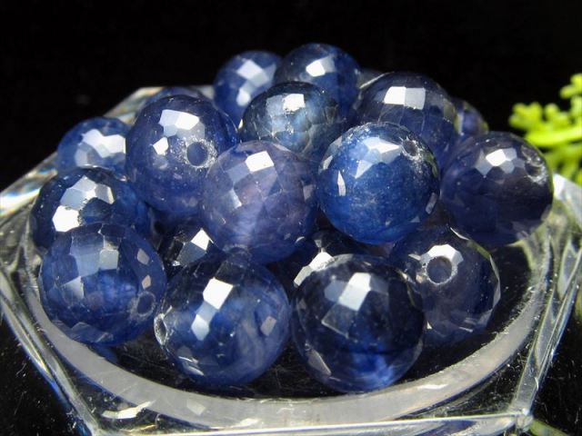 1粒売り 4A+ 極上透明 ブルーサファイア ミラーボールカット 8mm-8.5mm