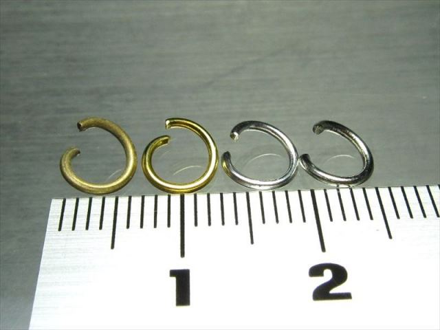 約6.5mm 丸カン パーツ 4グラム(約50個前後入り) 全4色 いろいろ使えるチャームシリーズ