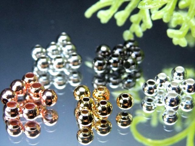 メタルパーツ 飾り玉 外径約3mm 1袋約2g 約40個前後入り 激安 選べる5カラー 留め玉 丸金具 ピアスやエンドパーツ飾りに マクラメ編みの飾り玉 ハンドメイド