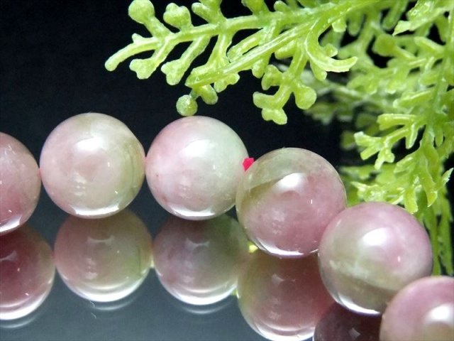 天然石　ウォーターメロントルマリン　桜餅カラー　大玉ブレスレット 楽天市場】ウォーターメロントルマリン ブレスレット 7mm 19cm