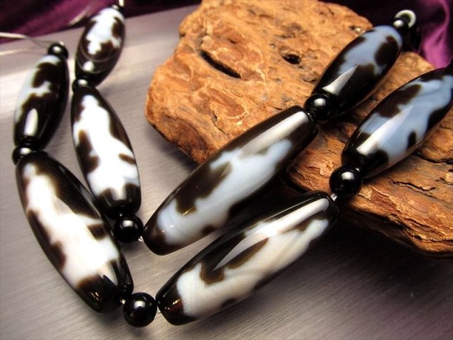 双観音天珠 連 天珠サイズ約37mm 一連5個付き 三十三利益・安心立命・開運守護 お買い得 天珠連販売