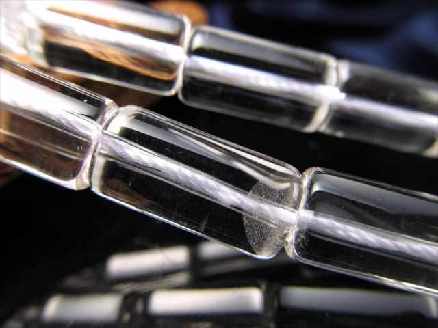上質AAAA】ブラジル本水晶24mm｜透明美を纏うカーブチューブブレス