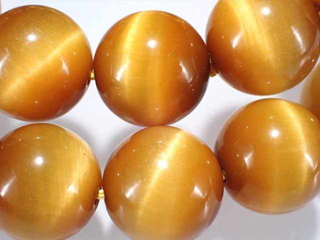 5A ゴールデンタイガーアイ 虎目石 ブレスレット 11.5mm-12mm×17珠前後