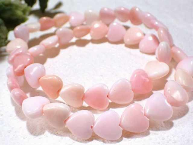 天然 クイーンコンクシェル ハート型 ブレスレット 幅約8mm 貝の女王