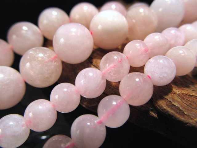 A+ 10.5mm珠 モルガナイト 一連 約38cm-40cm ミルキー淡いピンク&オレンジ ピンクアクアマリン ブラジル産 パワーストーン 天然石