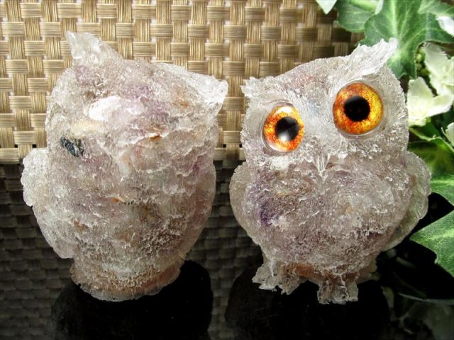 スーパーセブンサザレ入り フクロウ型 オルゴナイト 重さ約90g-100g 1