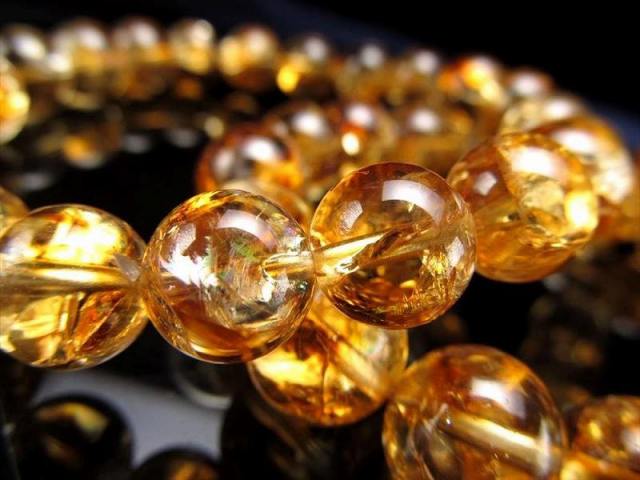 美麗アイリス レインボーシトリン 黄水晶 ブレスレット 8mm-8.5mm×23珠