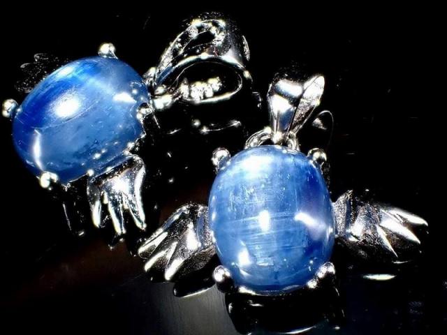 激安宣言 カイヤナイト 藍晶石 エンジェル ペンダントトップ 石サイズ縦約9mm 1個売り 天使トップ シルバー925 ブラジル産 geki-tensiA7 pe-s