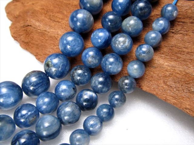 AAA 約12mm珠 一連 カイヤナイト 藍晶石 約38-40cm 極上 天然石 ビーズ パワーストーン ブラジル産 rn-s パワーストーン 天然石