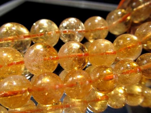 激安宣言 AAA 約14mm珠 レインボーシトリン 一連 約37-39cm 極上 天然石 ビーズ パワーストーン ブラジル産 geki パワーストーン 天然石