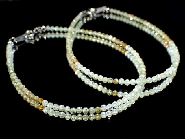 希少 グリーンガーネット MIXカラー 宝石質ワイヤー ブレスレット 約2.5mm ハイクオリティワイヤーブレスレット Silver925 タンザニア産