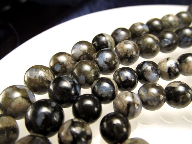 約10mm珠 ケセラストーン 一連 約38-40cm 癒し・安心感を与える石 ブラジル産