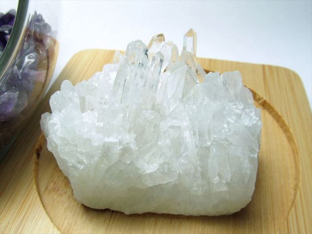 天然石 ボトリウム 5点セット 四川水晶クラスター+アメジストさざれ