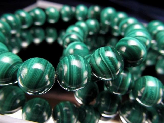 腕輪念珠　ブレスレット　孔雀石　マラカイト 京都清水寺門前 お土産・仏具の京佛具山口屋｜マラカイト（孔雀