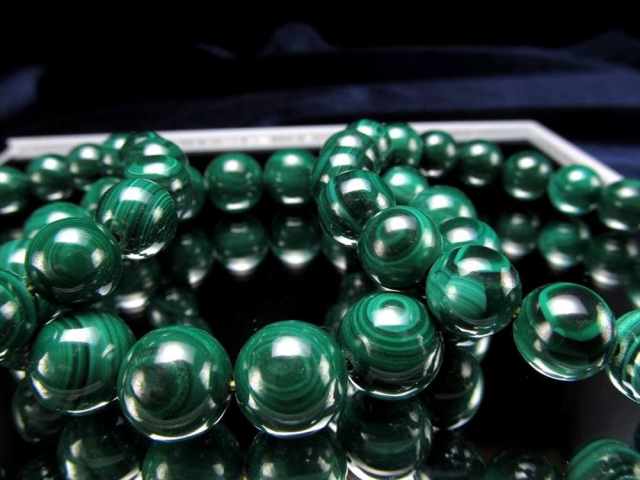 限定掲載 天眼模様入　マラカイトブレス　￼ 13ミリ 天眼マラカイト ブレスレット 12mm-13mm×16珠前後 希少 天眼模様