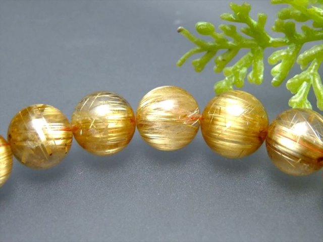 一点物※ゴールドルチルブレスレット 針ビッシリタイプ 9ミリ