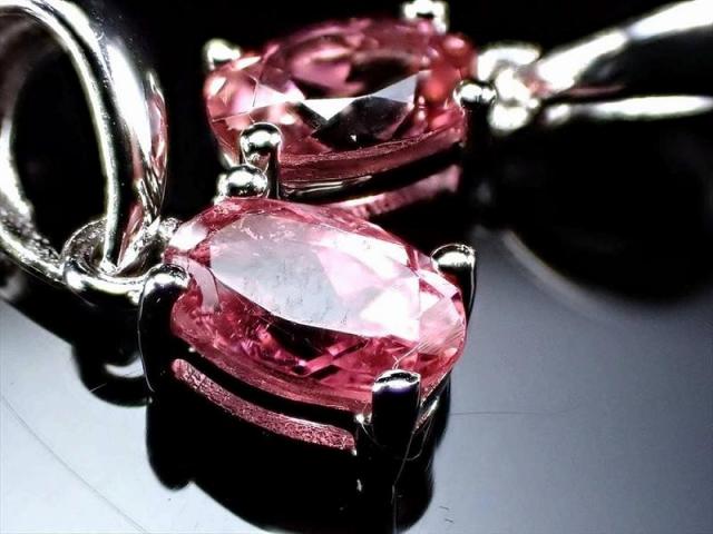 最高級5A 宝石質 ピンクトルマリン ペンダントトップ オーバルカット型 縦約6mm 1個売り 超透明 10月の誕生石 SILVER925 ブラジル産