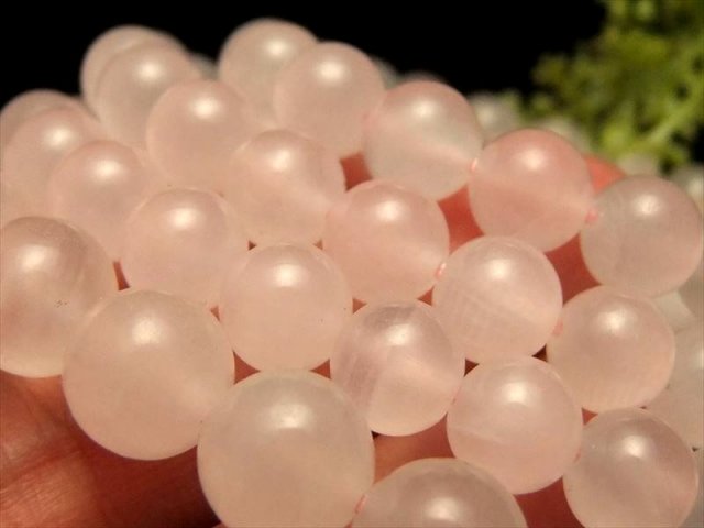 蛍光 ピンクマンガノカルサイトブレスレット 10mm-10.5mm×19珠