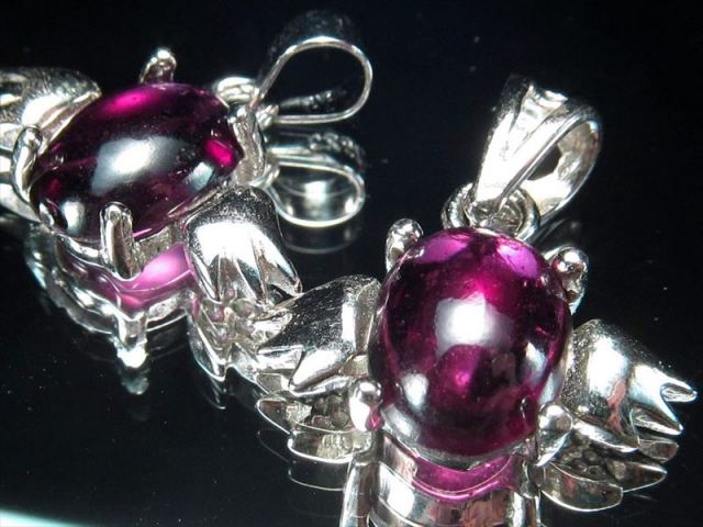 激安宣言 ロードライトガーネット エンジェル ペンダントトップ 石サイズ縦約9mm 1個売り オーバル型 天使ペンダントトップ Silver925 ブラジル産