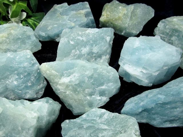天使の石 アクアマリン ラフ原石 1個売り 重さ40g-60g 希少な非加熱 
