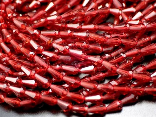 オレンジガーネット ヘソナイト ドロップカット 縦約3mm-4mm×横約2mm 一連 約30-33cm 宝石質ネックレス&ブレスパーツ 透明感抜群 スリランカ産