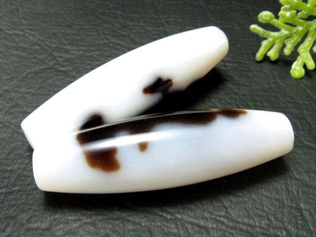 希少 A至純天珠 観音白天珠 (かんのんしろてんじゅ) サイズ：約37mm