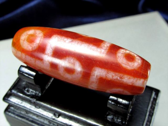 九眼天珠紅朱砂龍紋天珠 約39mm-40mm 1個売り チベット発祥の厄除け・開運お守り 九眼天珠 くがんてんじゅ パワーストーン 天然石