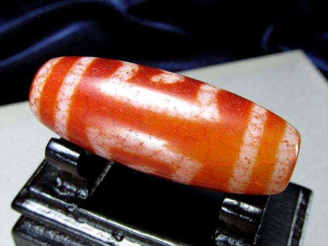 大鵬鳥天珠紅朱砂龍紋天珠 約29mm-30mm 1個売り チベット発祥の