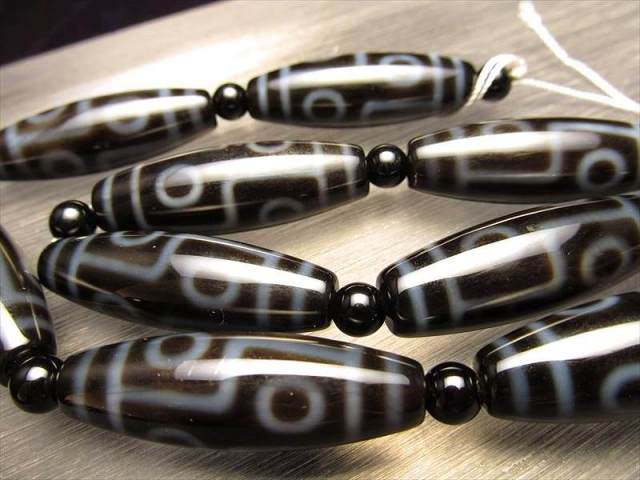 六眼天珠 ろくがんてんじゅ 連 天珠サイズ約37mm 一連5個付き 厄除け