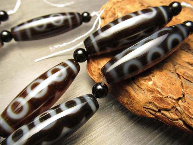 五眼天珠 ごがんてんじゅ 連 天珠サイズ約37mm 一連5個付き 財運・運気上昇をもたらす お買い得 天珠連販売