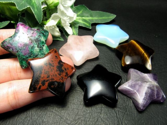 選べる13種 NEW天然石追加 ミニサイズ ぷっくり星型タンブル 1個