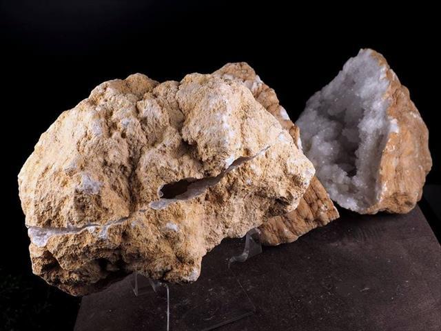 モロッコ産ジオード 晶洞 水晶 原石 約2kg-4kg 希少鉱物共生タイプも