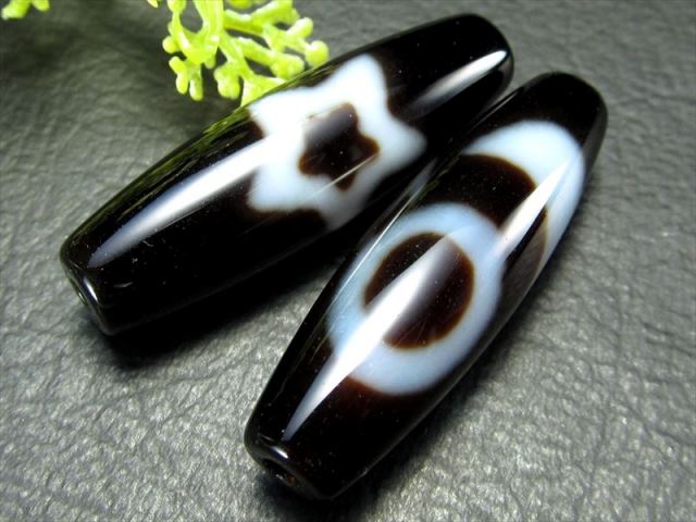 A至純天珠 日月星天珠(にちげつほしてんじゅ) サイズ：約36mm-39mm 1個売り 極上 天然石 ビーズ パワーストーン