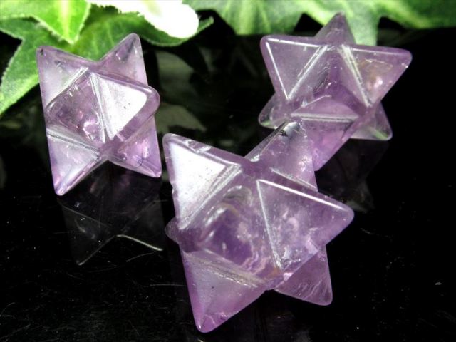 ラベンダーアメジスト マカバスター(星型八面体) 幅約15mm-17mm 紫水晶