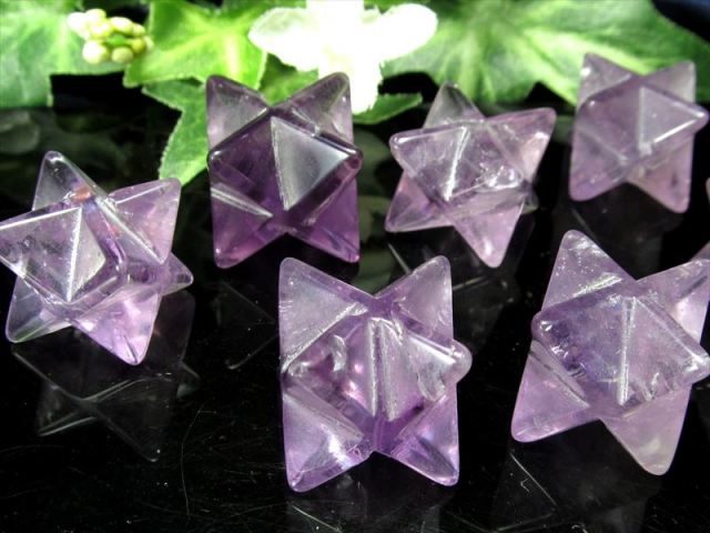 ラベンダーアメジスト マカバスター(星型八面体) 幅約15mm-17mm 紫水晶 