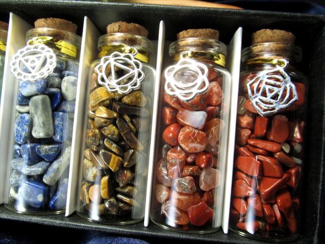 セット売り 数量限定入荷 7チャクラ さざれ石 ボトル置物 瓶サイズ 高