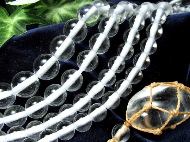 2mm穴 マクラメ用 約8mm珠 天然水晶 クリスタル 一連 約38cm-40cm すべての浄化と純粋さの象徴 マクラメ用ビーズ マクラメ用 天然石 ブラジル産