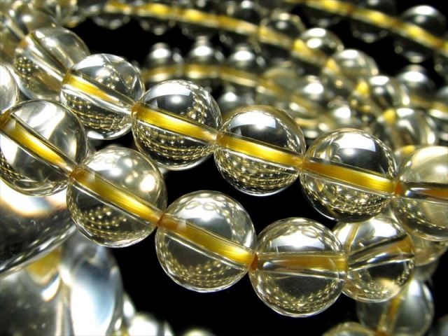 クリアゴールドカラー ゴールデンアンデシン ブレスレット 7.5mm-8mm×24珠前後 中性長石 希少石 抜群のクリア感 透き通ったイエローゴールドカラー