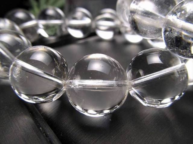 大珠 クリアタイプ マニカランクォーツ ブレスレット 14mm-14.5