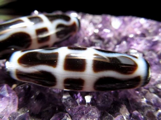 A至純天珠 金剛杵天珠(こんごうしょてんじゅ) サイズ:約37ミリ 1個売り 