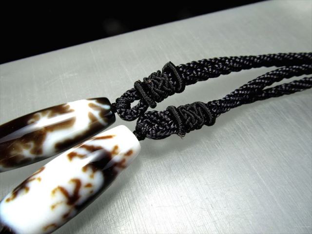 特別価格 デザイン組み紐ネックレス シンプルタイプ ブラック サイズ調節付き 首周りサイズ0-60cm ブラックカラー 天珠 天然石が装着可能 タイプK