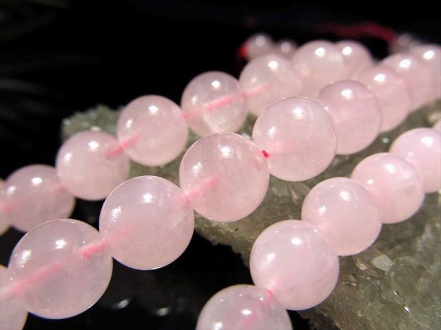 激安宣言 約12mm珠 ローズクォーツ(紅水晶) 一連 約37-39cm 天然石 ビーズ パワーストーン ブラジル産 geki rn-s