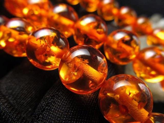 激安宣言 約14mm珠 アンバー 人工 一連 約37-39cm 極上 人工石 ビーズ パワーストーン geki rn-s パワーストーン 天然石