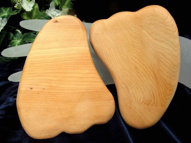 癒しの木 崖柏木 かっさプレート 縦約105mm 厚さ10mm 木のぬくもり