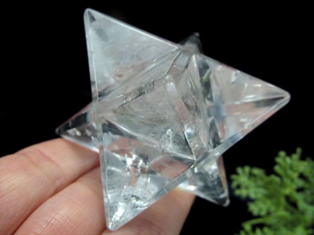 虹入り 天然水晶 マカバスター 最大幅約39mm 104.0g 精神と肉体の調整