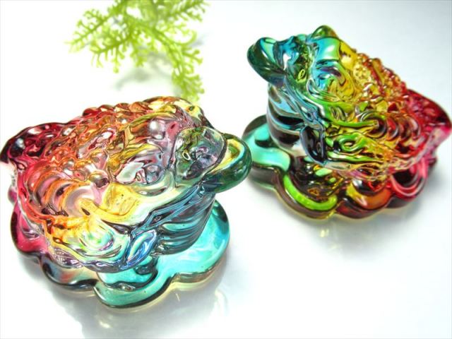 希少　限定　置物 カエル　樹脂　カエル アクリル　限定2000個 Qoo10] 3D 可愛いカエル アクリル 樹脂 パー