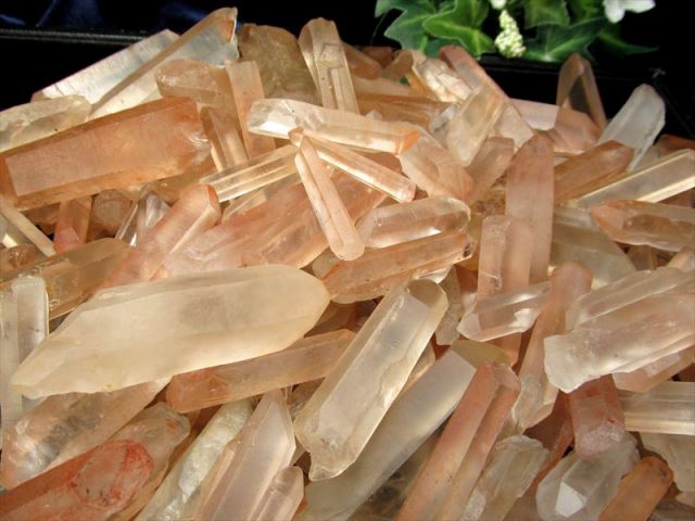 内面のパワー強化 タンジェリンクォーツ 単結晶 詰合せ 100gセット