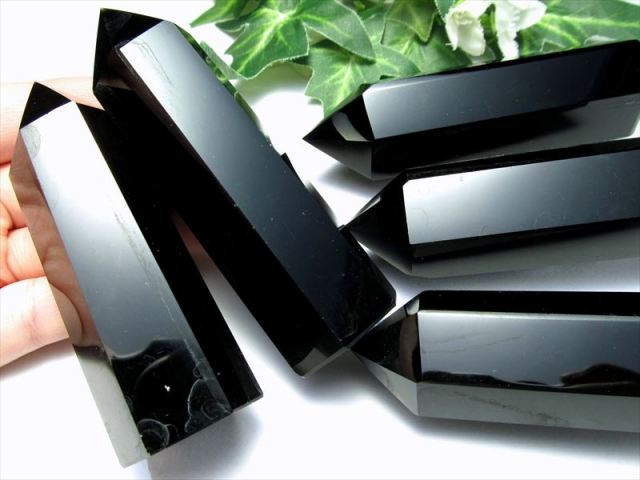 約:217mm 1475g超綺麗★オブシディアン六角柱B85Z2/134Z09A 約:288mm 1145g超綺麗☆雪花オブシディアン六角柱B86Z2/132Z06D